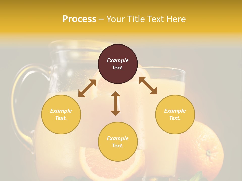 Orange Glassware Glass PowerPoint Template
