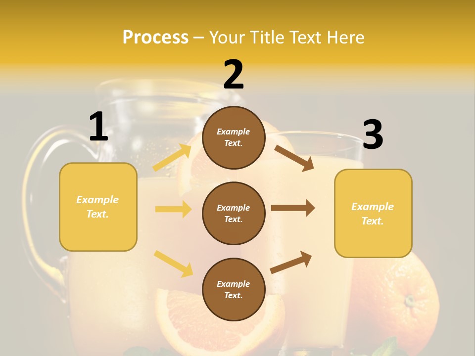 Orange Glassware Glass PowerPoint Template