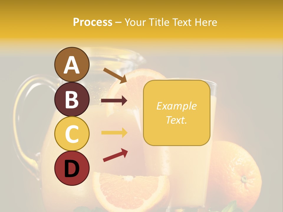 Orange Glassware Glass PowerPoint Template