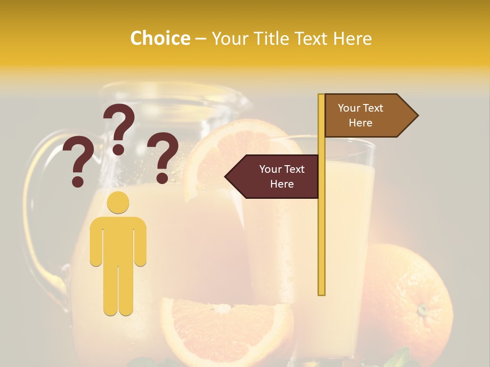 Orange Glassware Glass PowerPoint Template