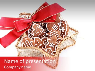 Ornament Heart White Background PowerPoint Template