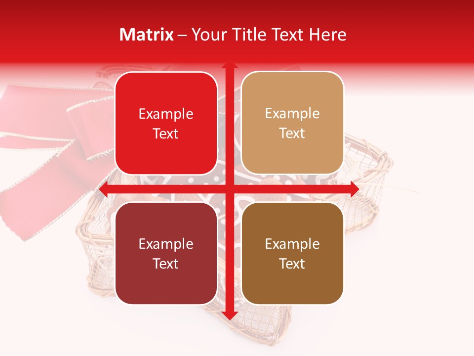 Ornament Heart White Background PowerPoint Template