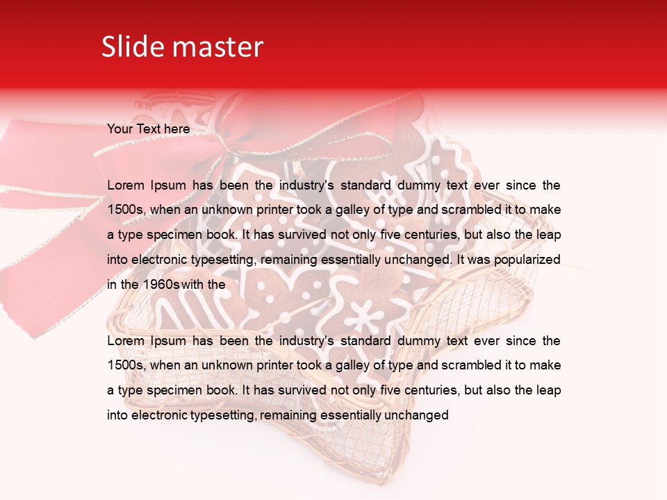 Ornament Heart White Background PowerPoint Template