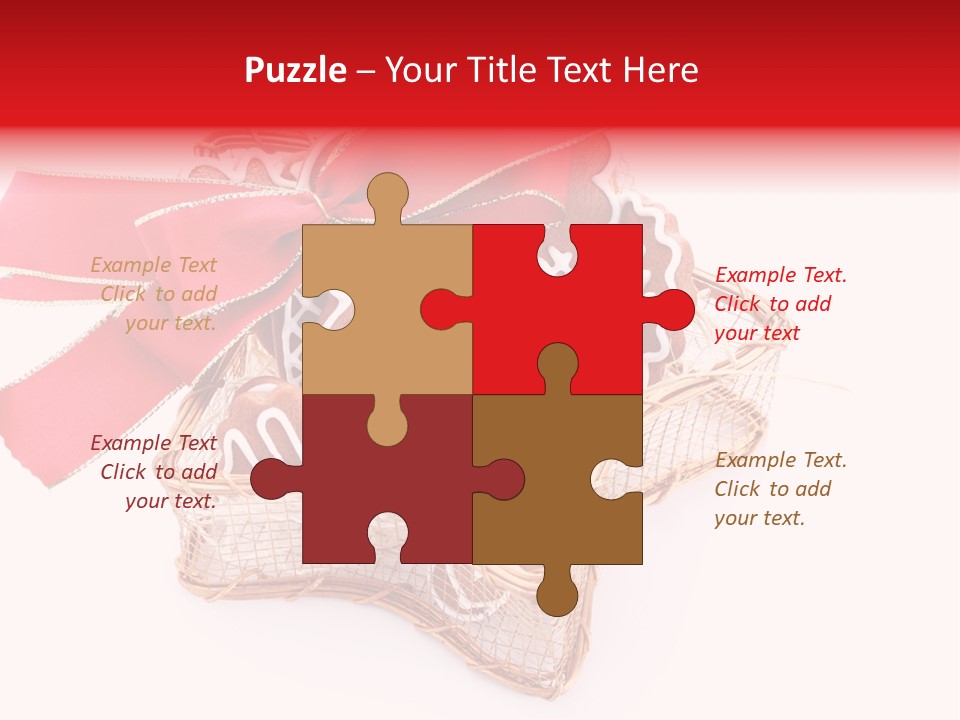 Ornament Heart White Background PowerPoint Template