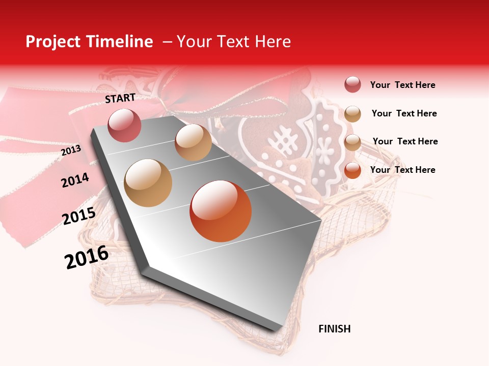 Ornament Heart White Background PowerPoint Template