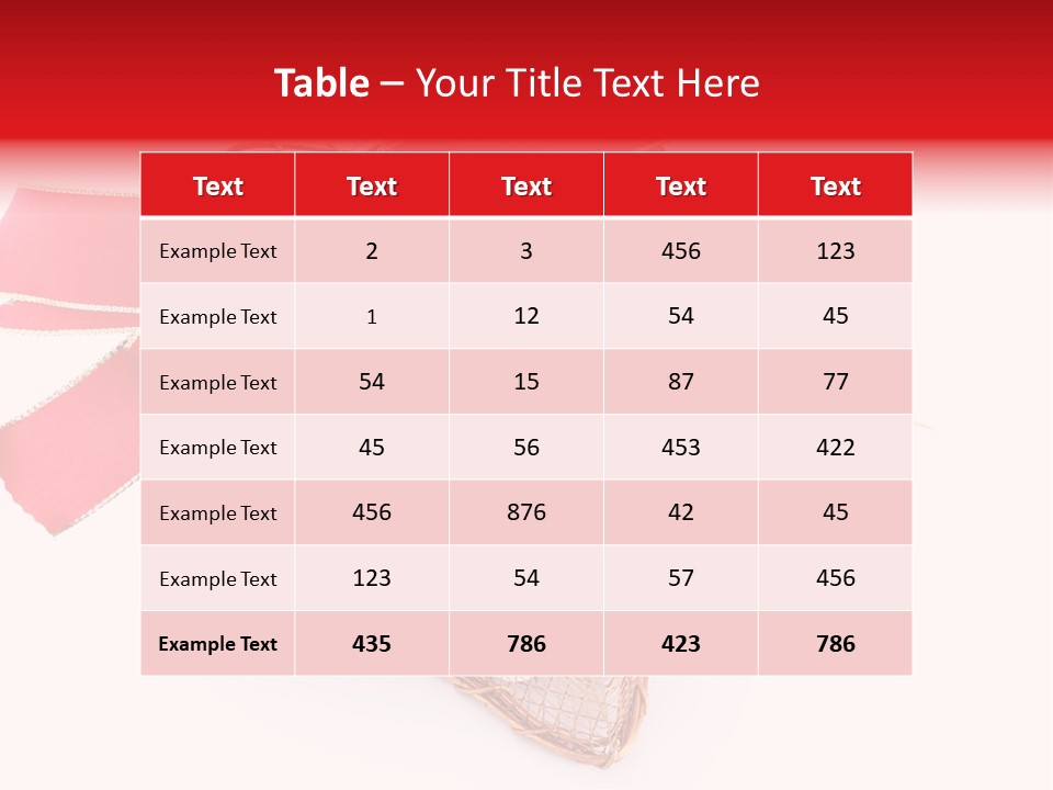 Ornament Heart White Background PowerPoint Template