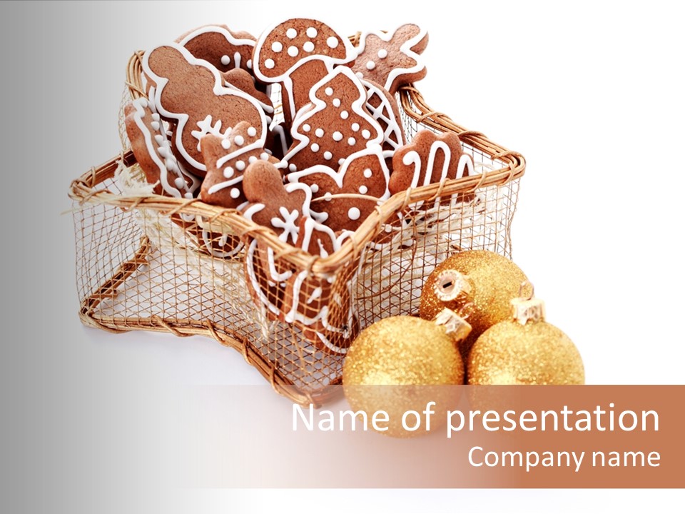 Tree White Background Holiday PowerPoint Template