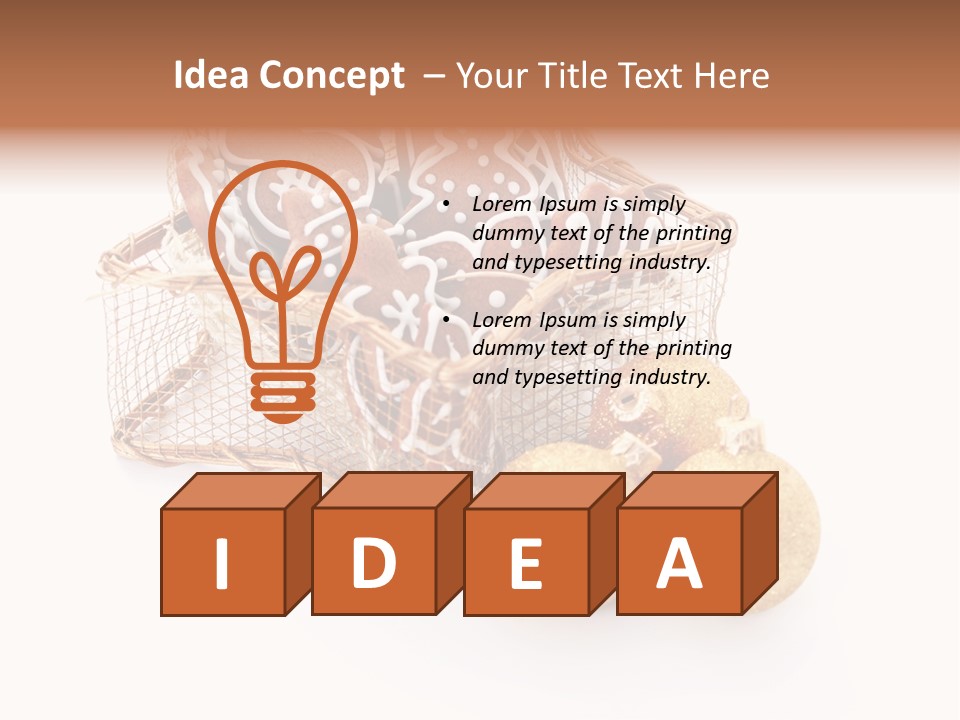 Tree White Background Holiday PowerPoint Template