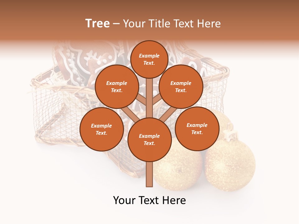 Tree White Background Holiday PowerPoint Template
