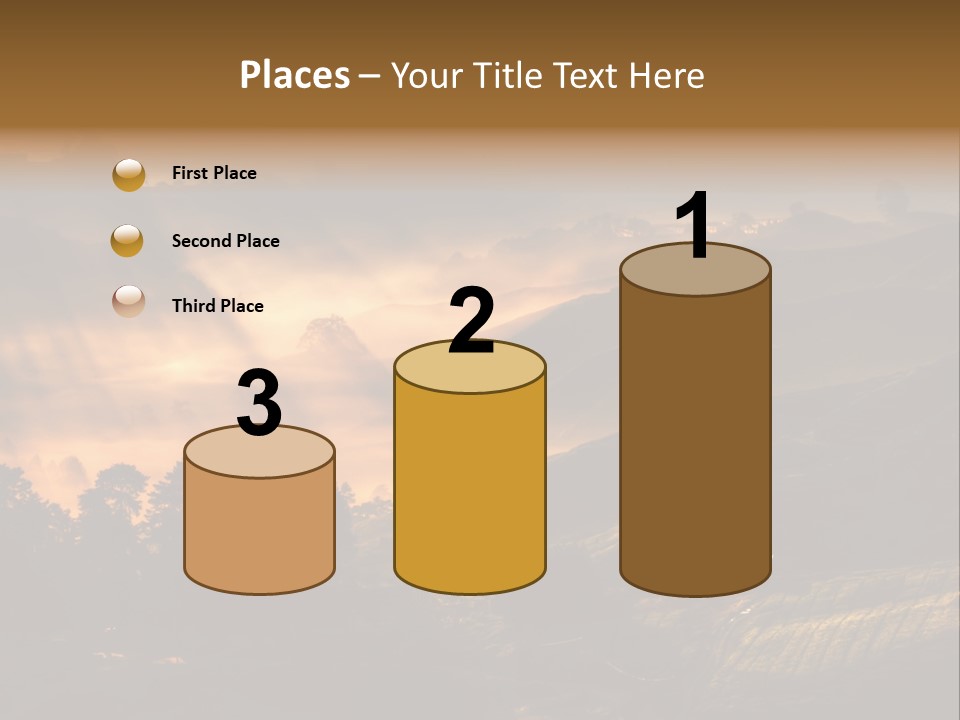 Sunrise Tea Scenery PowerPoint Template