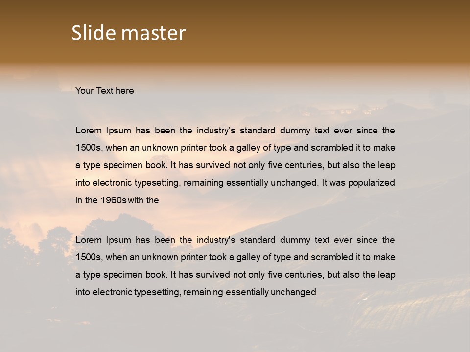 Sunrise Tea Scenery PowerPoint Template