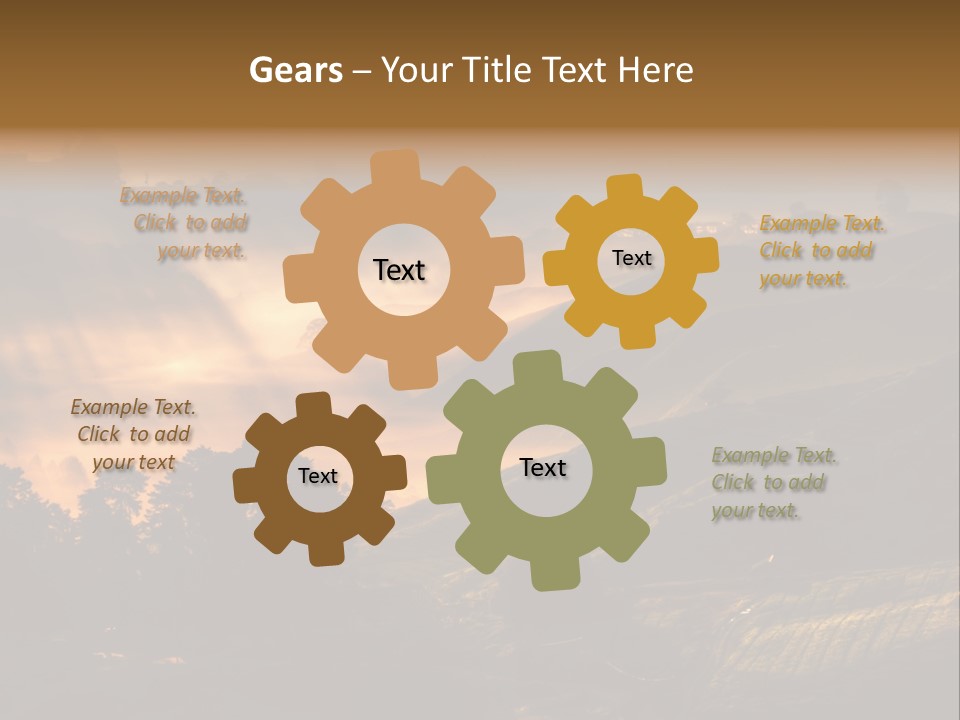 Sunrise Tea Scenery PowerPoint Template