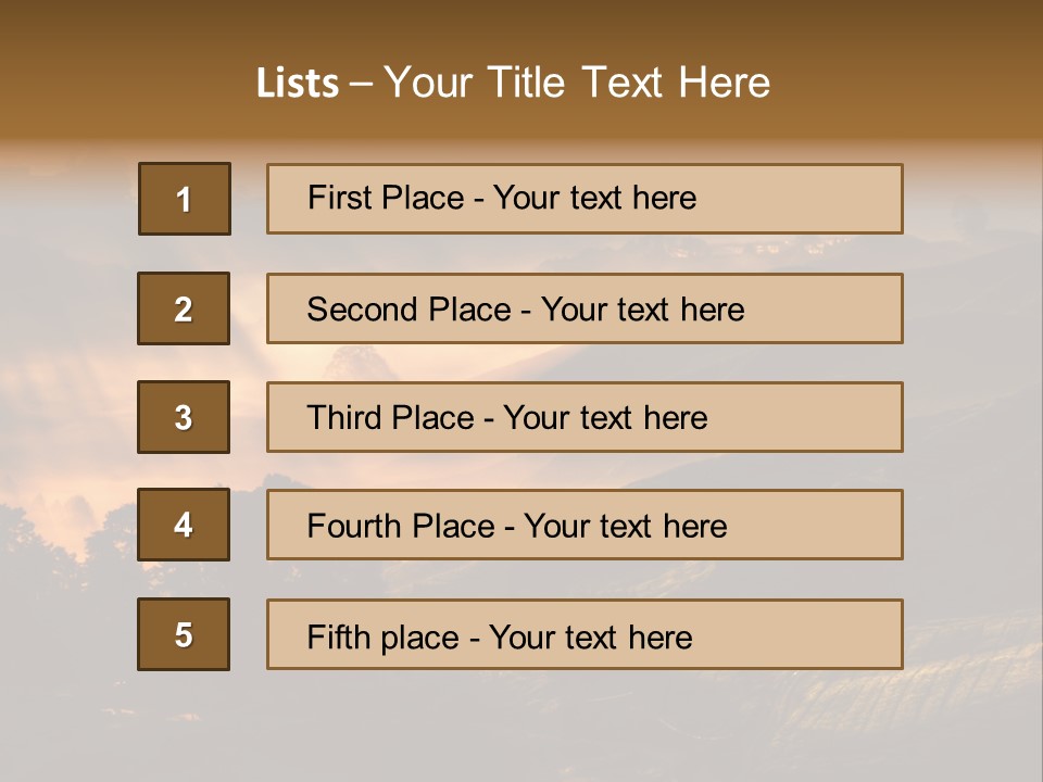 Sunrise Tea Scenery PowerPoint Template