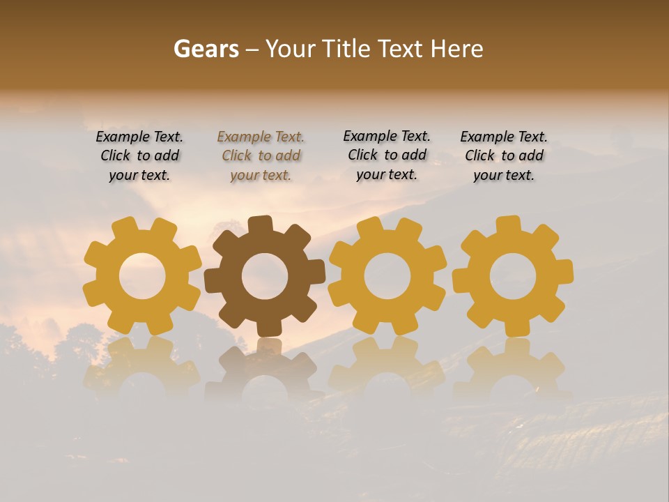 Sunrise Tea Scenery PowerPoint Template