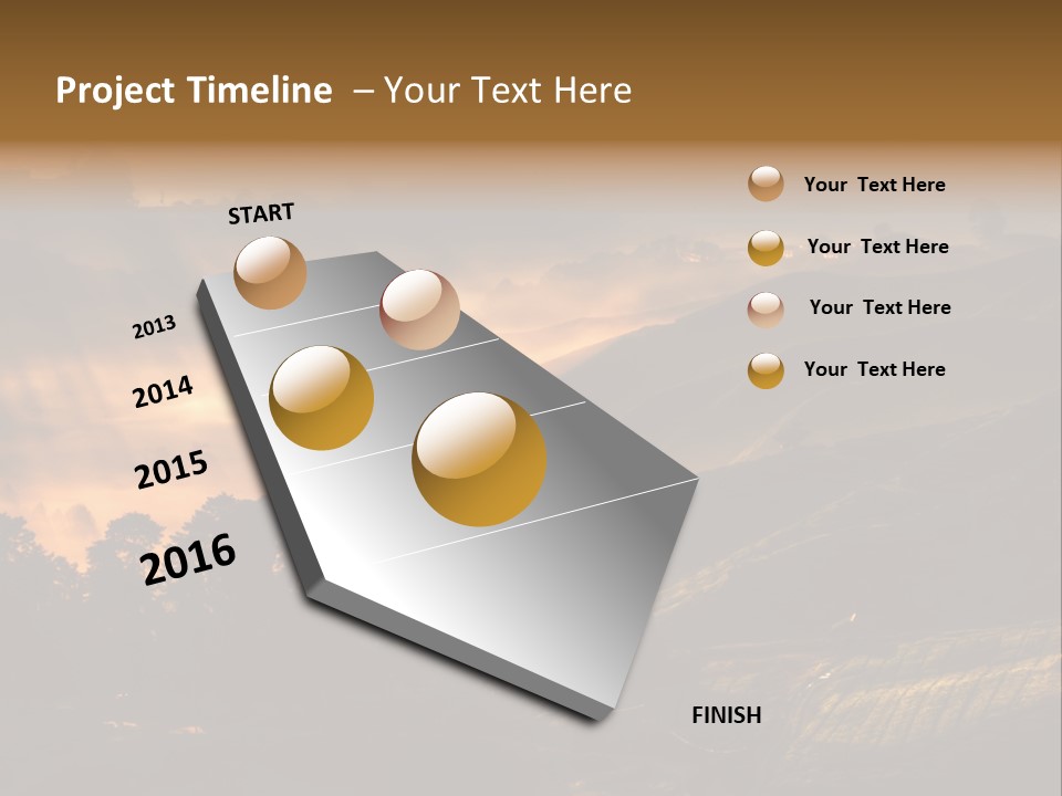 Sunrise Tea Scenery PowerPoint Template