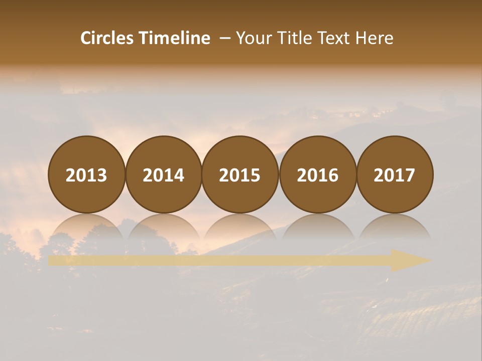 Sunrise Tea Scenery PowerPoint Template