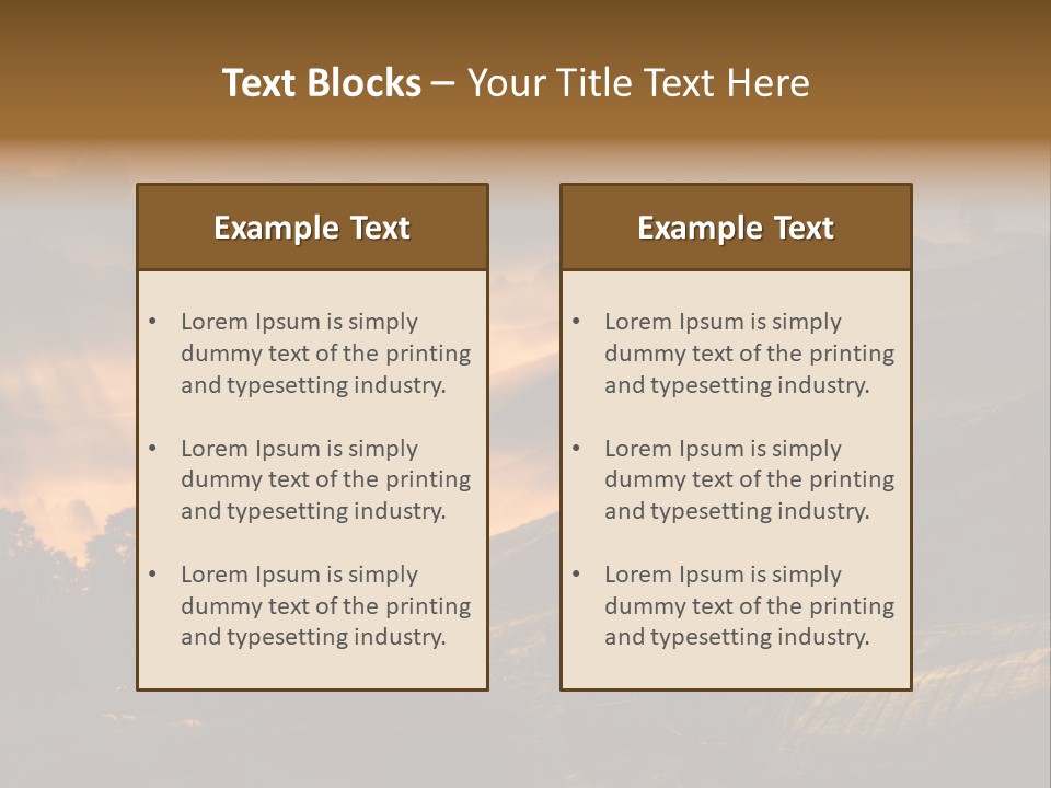 Sunrise Tea Scenery PowerPoint Template