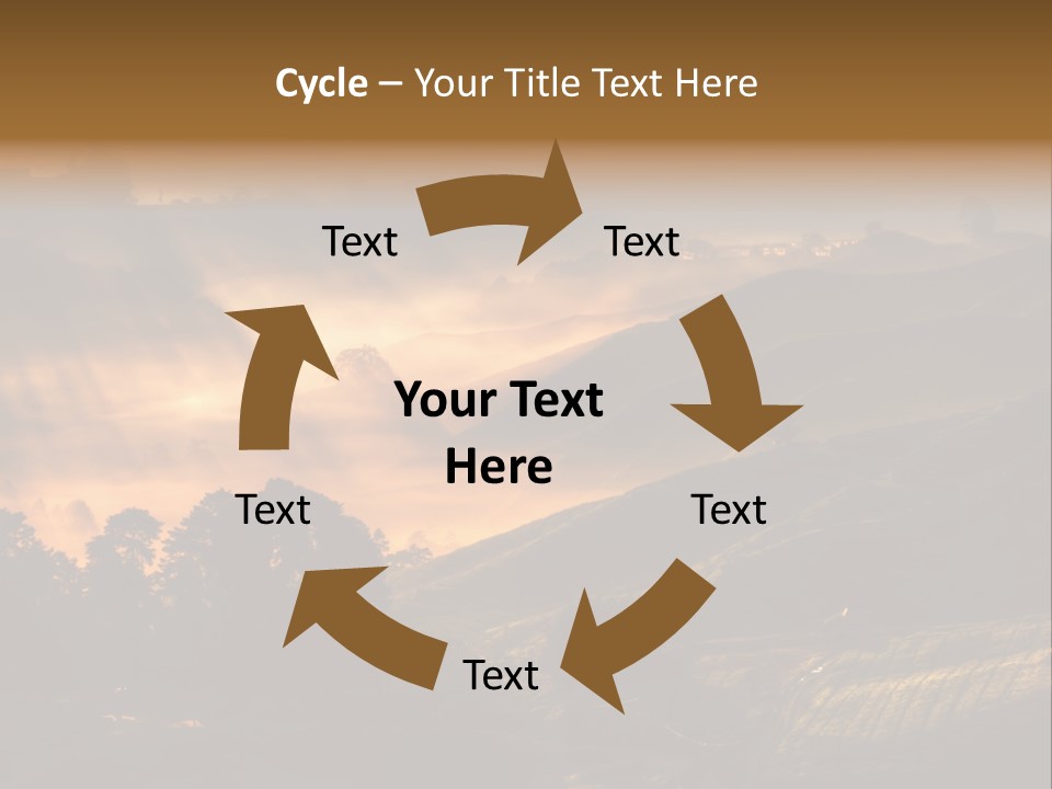 Sunrise Tea Scenery PowerPoint Template