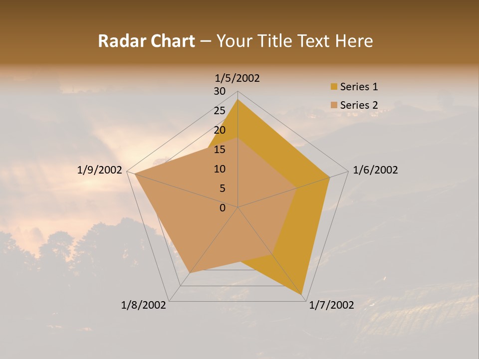 Sunrise Tea Scenery PowerPoint Template