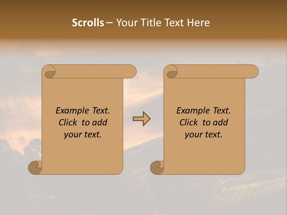 Sunrise Tea Scenery PowerPoint Template