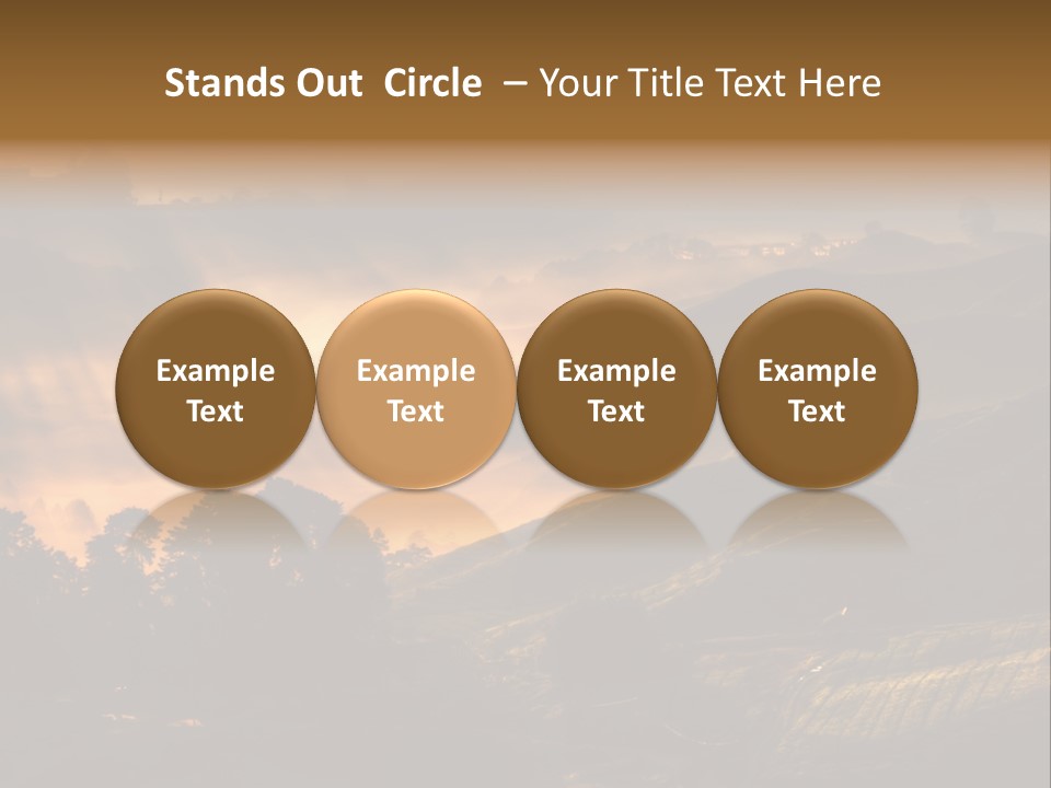 Sunrise Tea Scenery PowerPoint Template