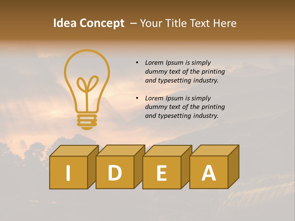 Sunrise Tea Scenery PowerPoint Template