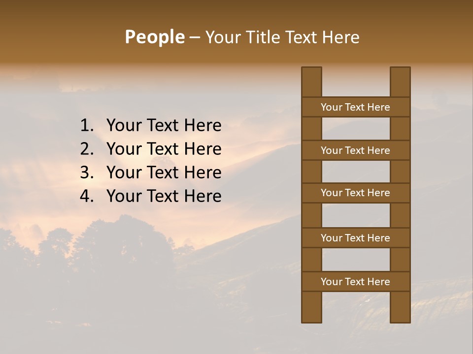 Sunrise Tea Scenery PowerPoint Template