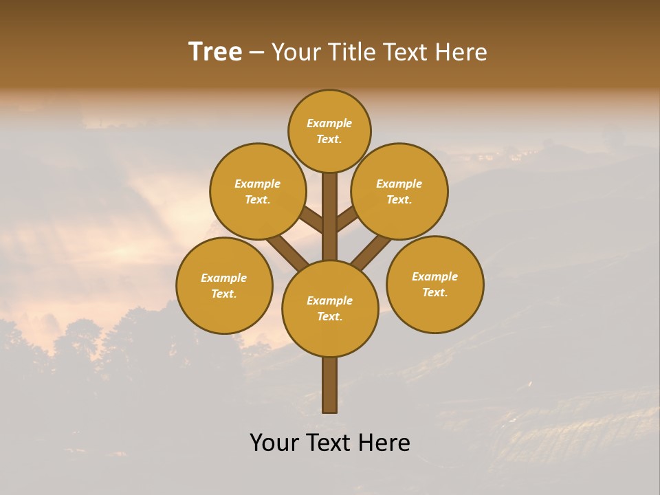 Sunrise Tea Scenery PowerPoint Template