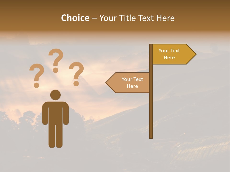 Sunrise Tea Scenery PowerPoint Template