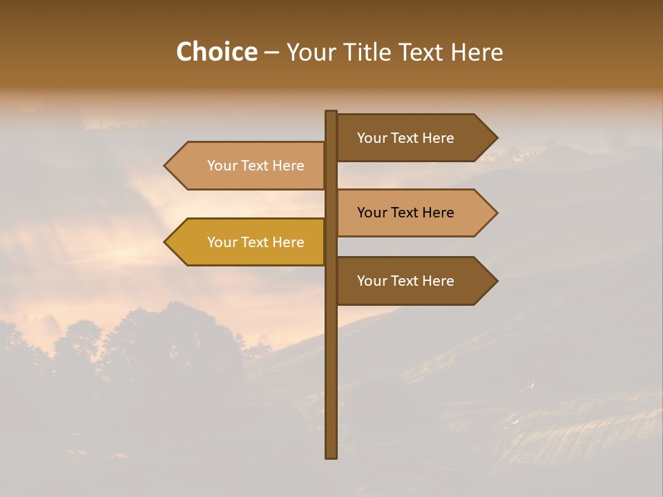 Sunrise Tea Scenery PowerPoint Template