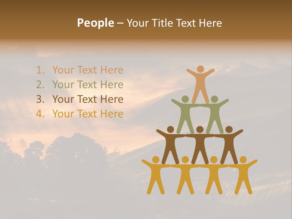 Sunrise Tea Scenery PowerPoint Template