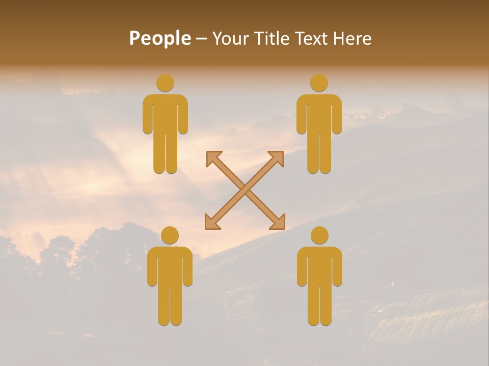 Sunrise Tea Scenery PowerPoint Template