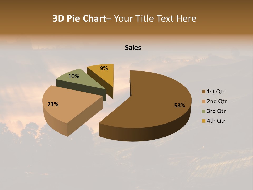 Sunrise Tea Scenery PowerPoint Template