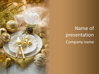 New Dinner Ribbon PowerPoint Template