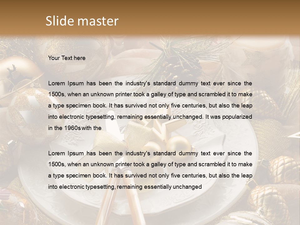 New Dinner Ribbon PowerPoint Template