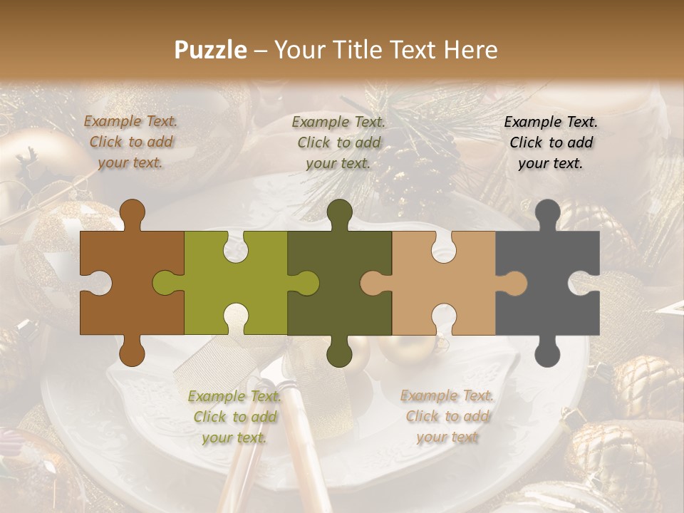 New Dinner Ribbon PowerPoint Template