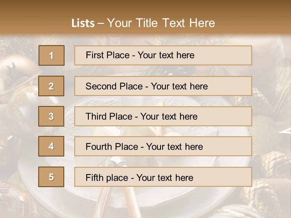 New Dinner Ribbon PowerPoint Template