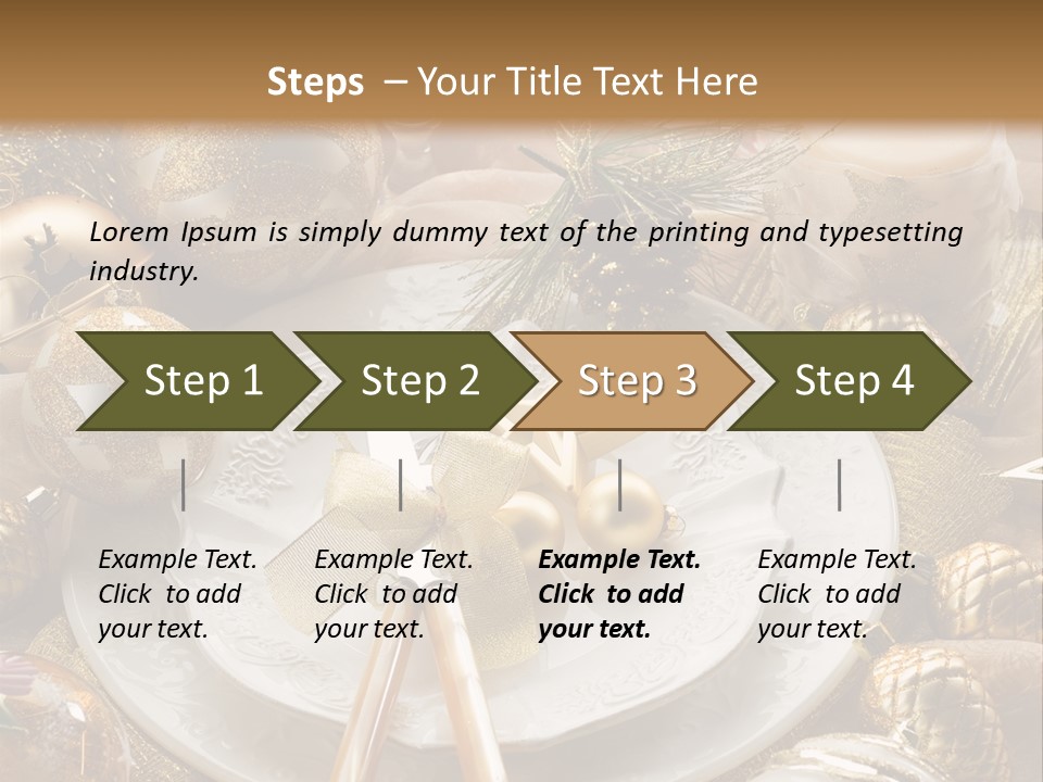 New Dinner Ribbon PowerPoint Template
