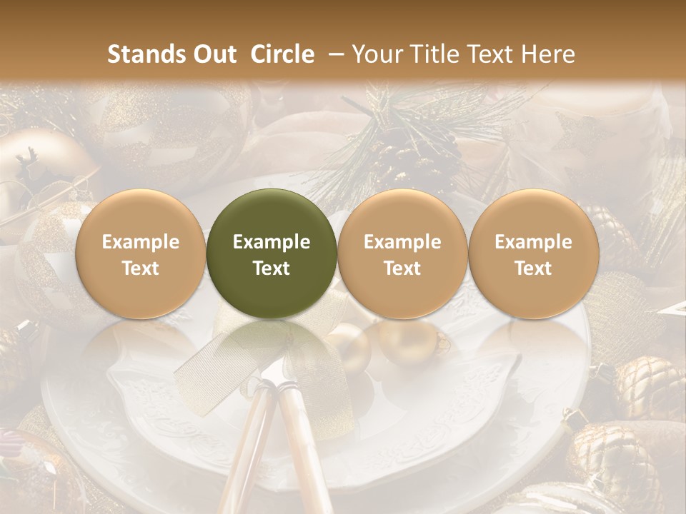 New Dinner Ribbon PowerPoint Template