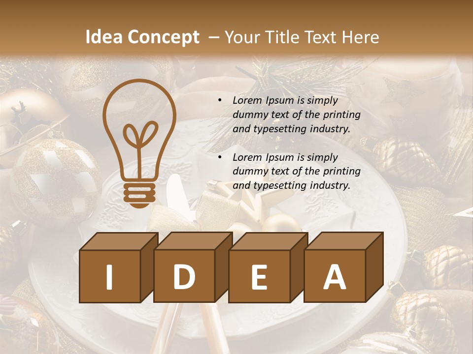 New Dinner Ribbon PowerPoint Template