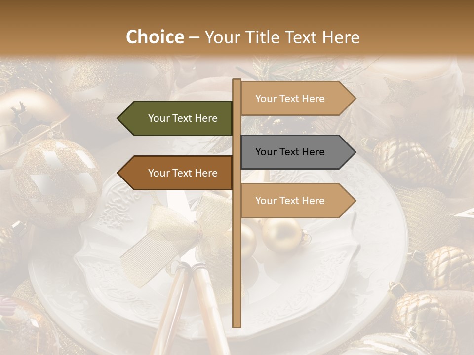 New Dinner Ribbon PowerPoint Template