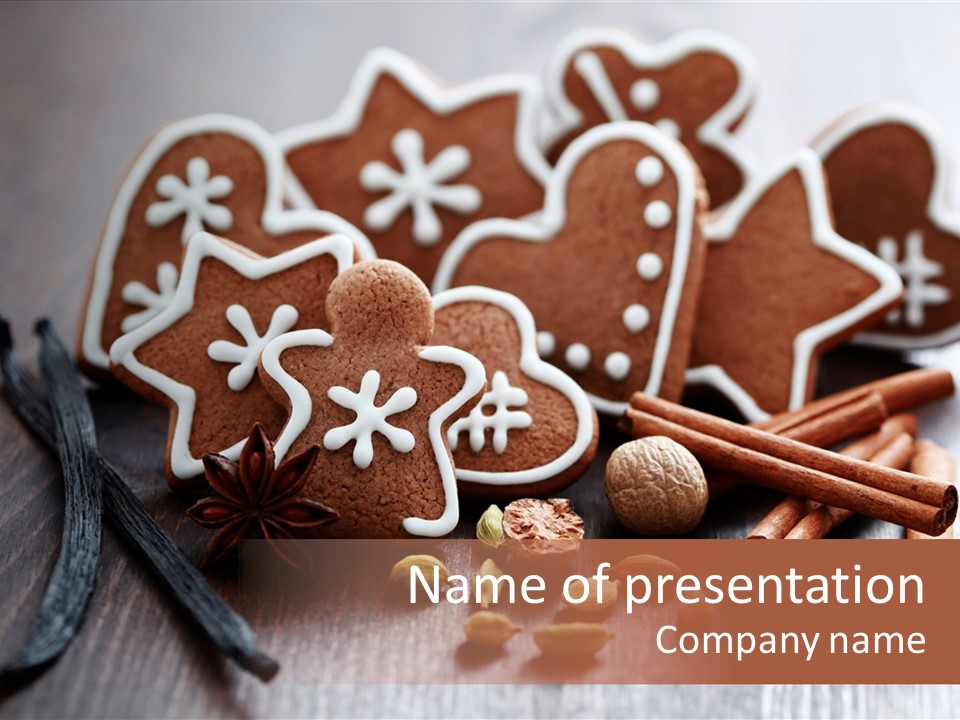 Homemade Gingerbread Cardamon PowerPoint Template