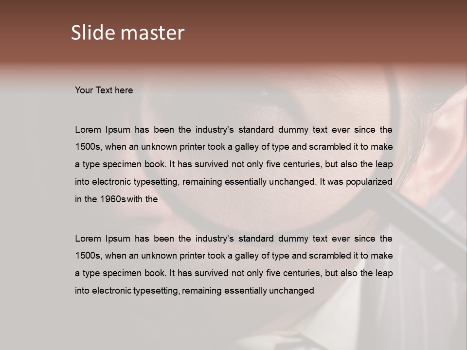 Glass Boy Caricature PowerPoint Template