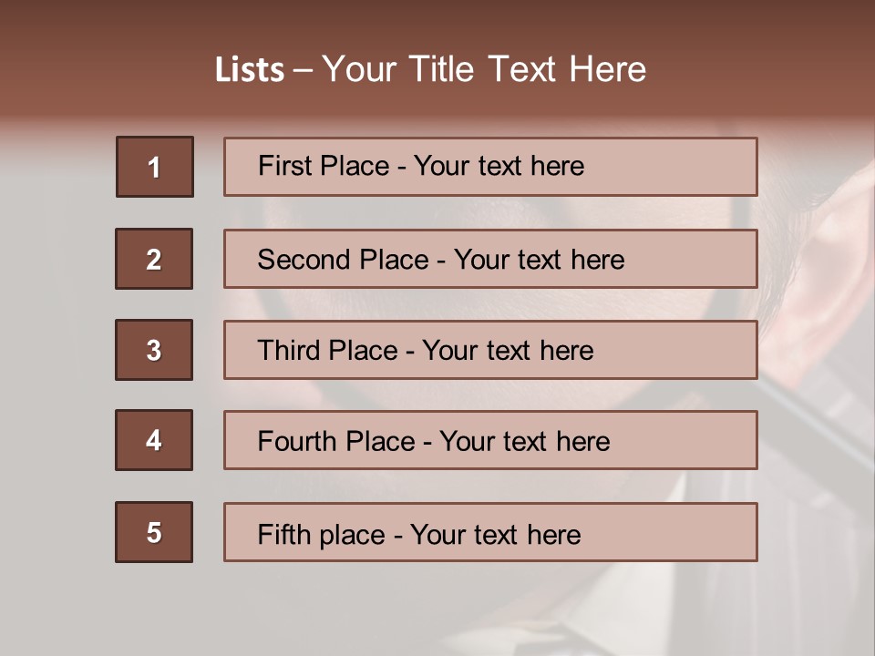 Glass Boy Caricature PowerPoint Template