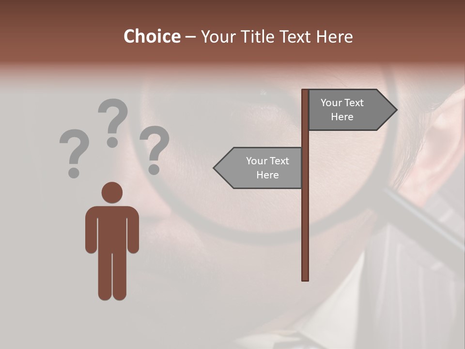 Glass Boy Caricature PowerPoint Template