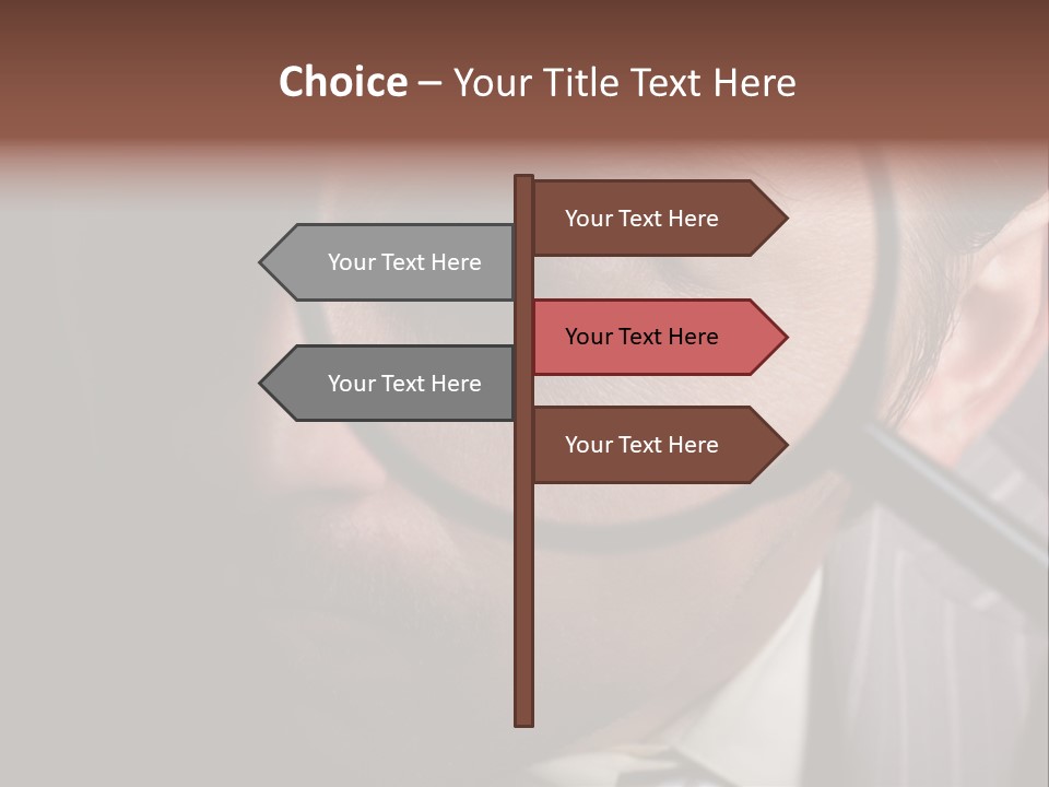 Glass Boy Caricature PowerPoint Template