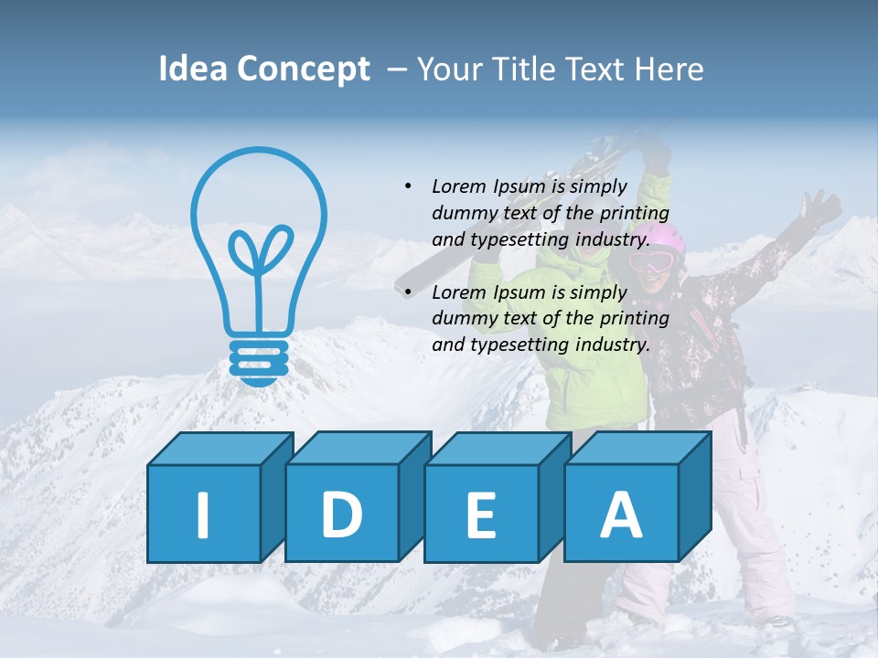 Two People Family Happiness PowerPoint Template