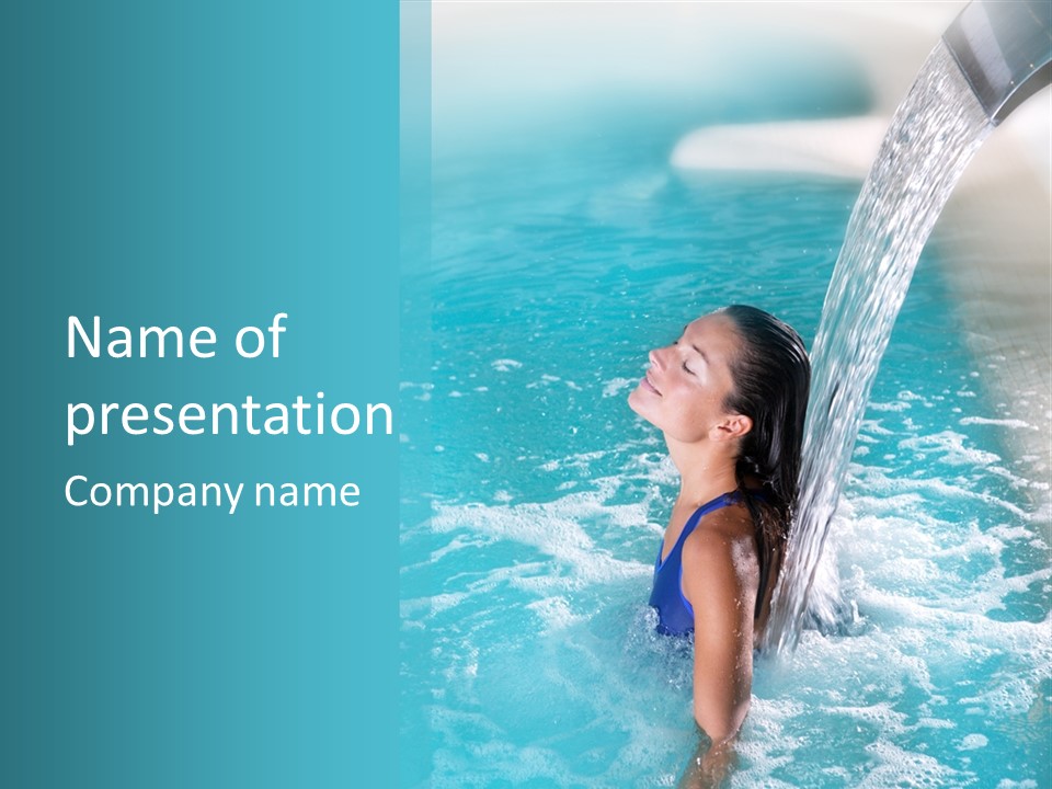 Woman Female Relaxation PowerPoint Template