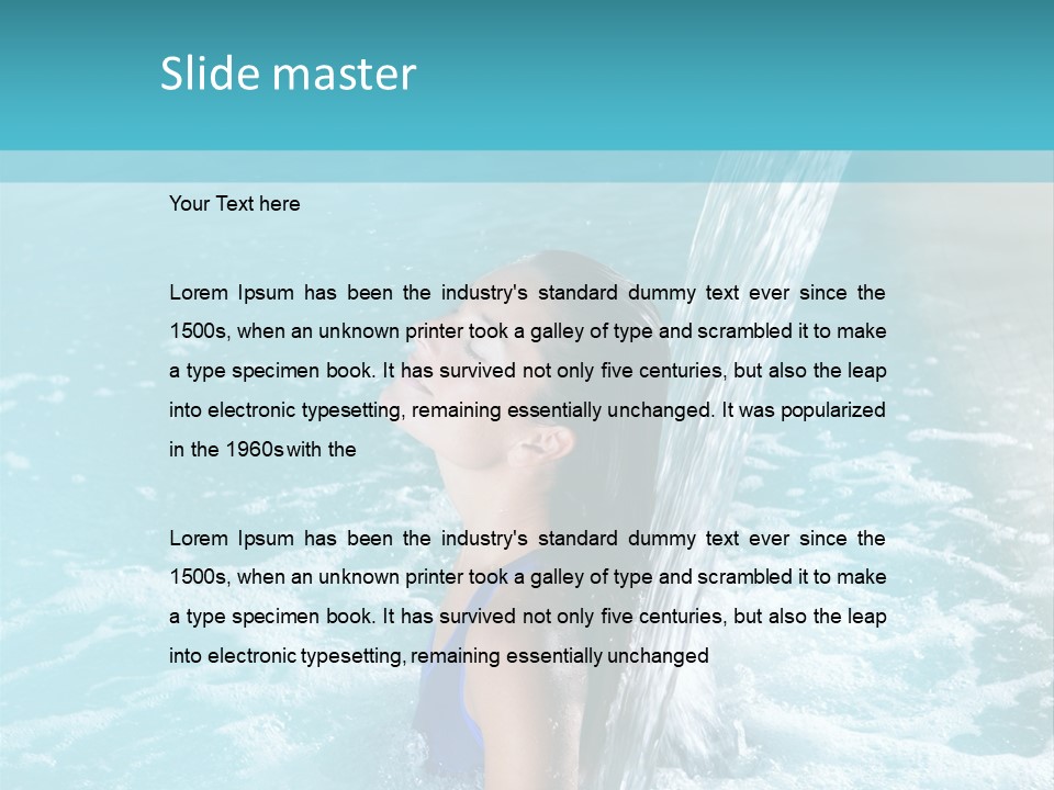 Woman Female Relaxation PowerPoint Template