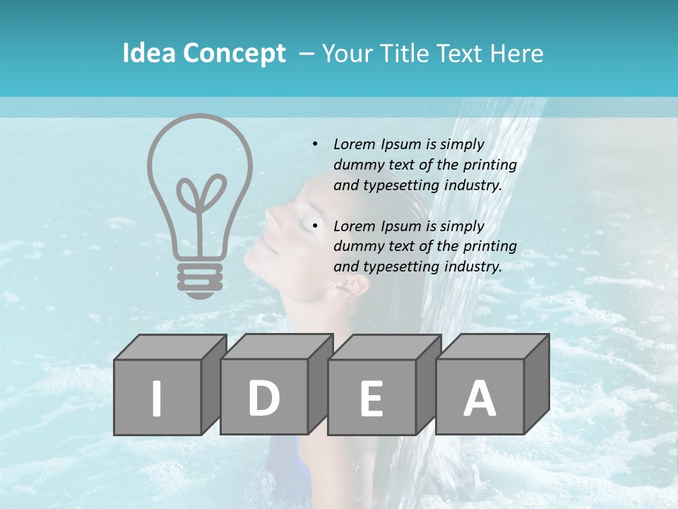 Woman Female Relaxation PowerPoint Template